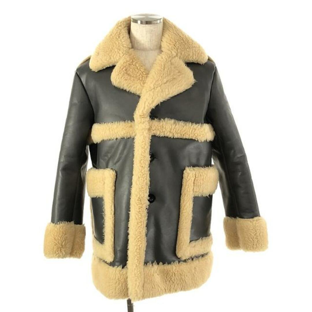 sacai(サカイ)の【新品】  sacai / サカイ | 2022AW | Faux Shearling Blouson / フェイク シアリング ボア レザー ブルゾン / オーバー ムートンジャケット | 2 | グレー | メンズ メンズのジャケット/アウター(その他)の商品写真