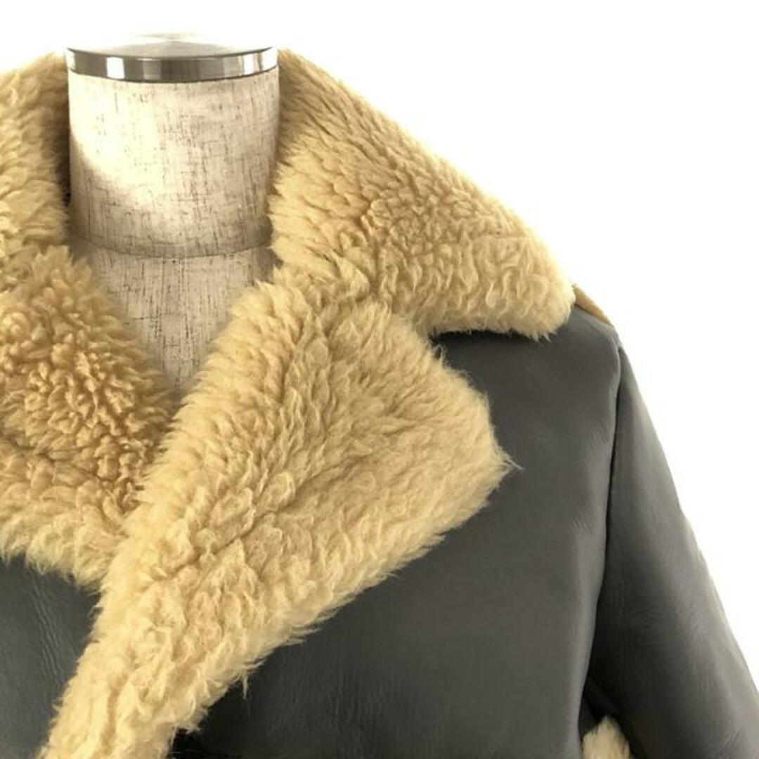 sacai(サカイ)の【新品】  sacai / サカイ | 2022AW | Faux Shearling Blouson / フェイク シアリング ボア レザー ブルゾン / オーバー ムートンジャケット | 2 | グレー | メンズ メンズのジャケット/アウター(その他)の商品写真