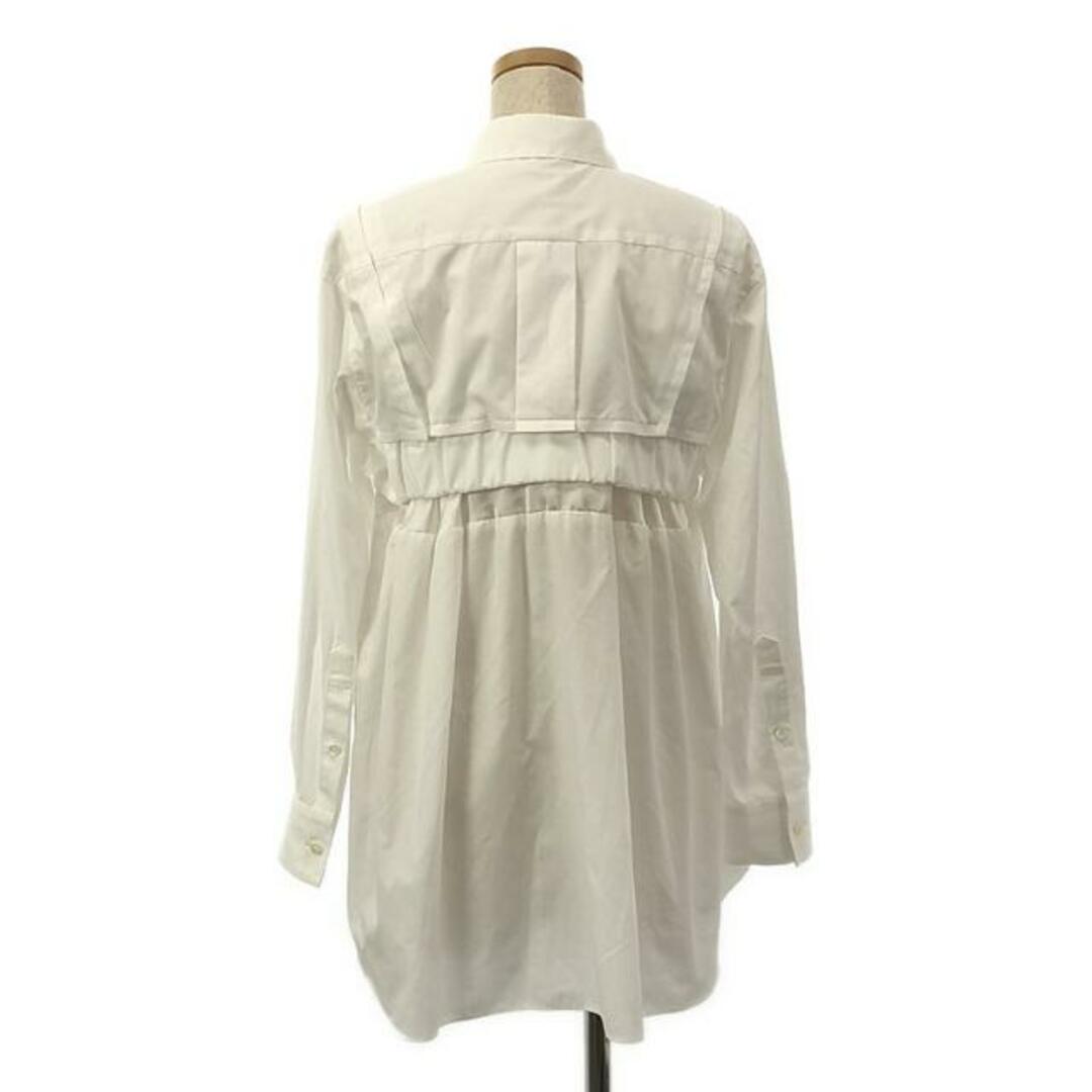 sacai(サカイ)のsacai / サカイ | Cotton Poplin Shirt 切替 ビスチェディテールシャツ ブラウス | 1 | ホワイト | レディース レディースのトップス(シャツ/ブラウス(長袖/七分))の商品写真