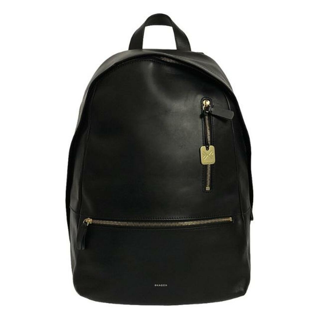 SKAGEN(スカーゲン)の【美品】  SKAGEN / スカーゲン | KROYER BACKPACK レザー バックパック デイパック | ブラック | メンズ メンズのバッグ(バッグパック/リュック)の商品写真