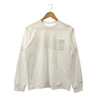 サカイ(sacai)のsacai / サカイ | Back Print L/S T-Shirt カットソー | 1 | ホワイト/ブラック | メンズ(Tシャツ/カットソー(七分/長袖))