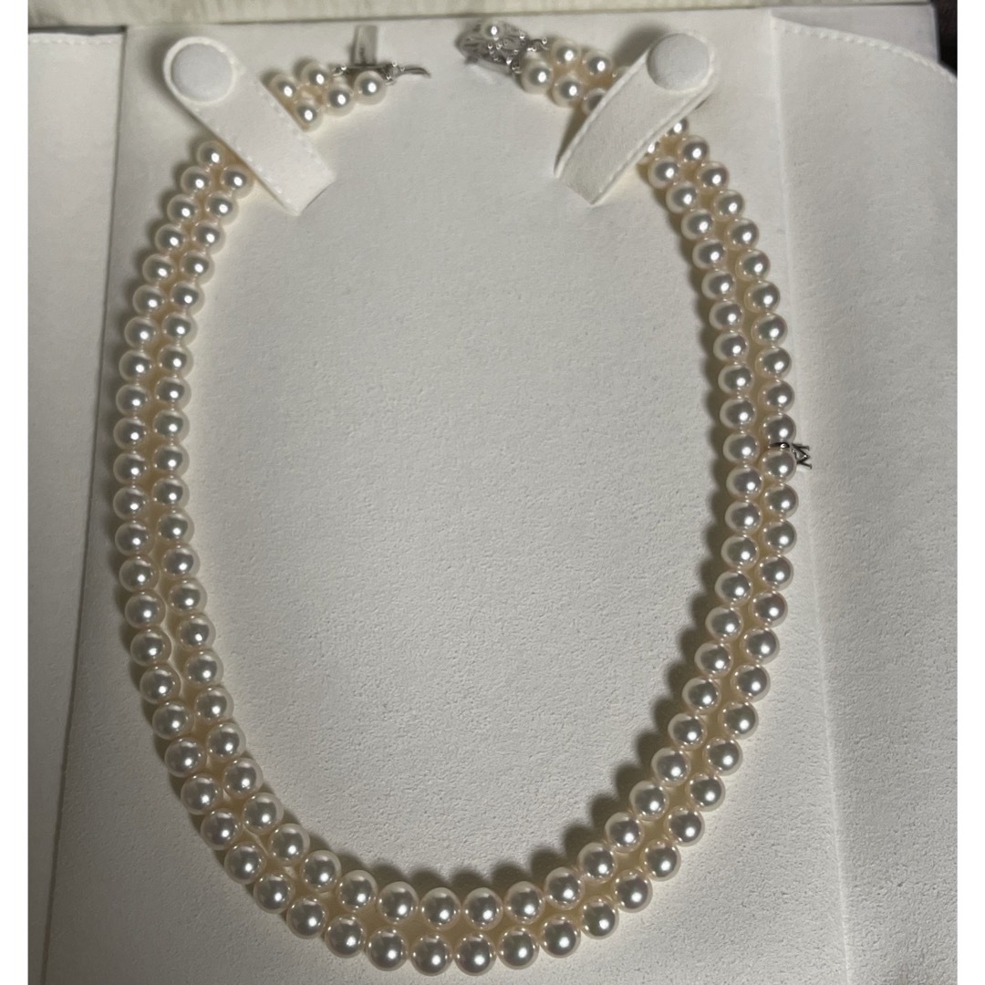 MIKIMOTO - 【超美品】ミキモト2連アコヤパールネックレス6.5 MIKIMOTO - 【超美品】ミキモト2連アコヤパールネックレス6.5