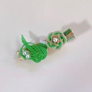 【新品・ハンドメイド】水引ヘアクリップ(ヘアアクセサリー)