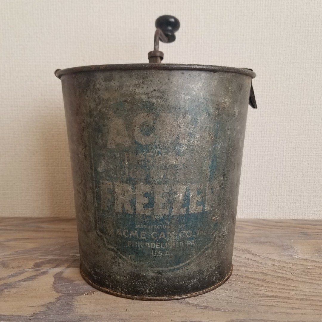 1920sVintage IceCream Freezerアイスクリームメイカー エンタメ/ホビーの美術品/アンティーク(その他)の商品写真