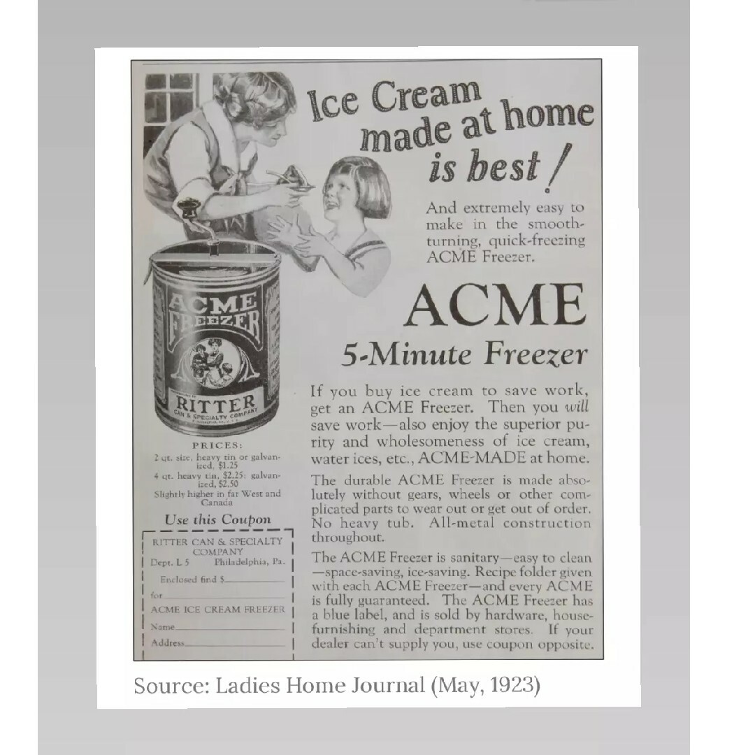 1920sVintage IceCream Freezerアイスクリームメイカー エンタメ/ホビーの美術品/アンティーク(その他)の商品写真
