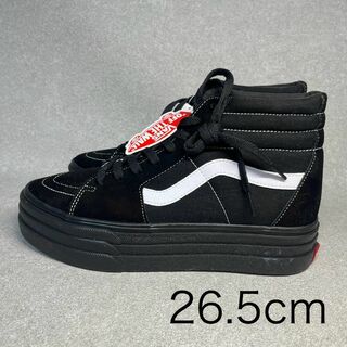 VANS バンズ スケートハイ 3ソール 26.5cm スエード 厚底 黒(スニーカー)