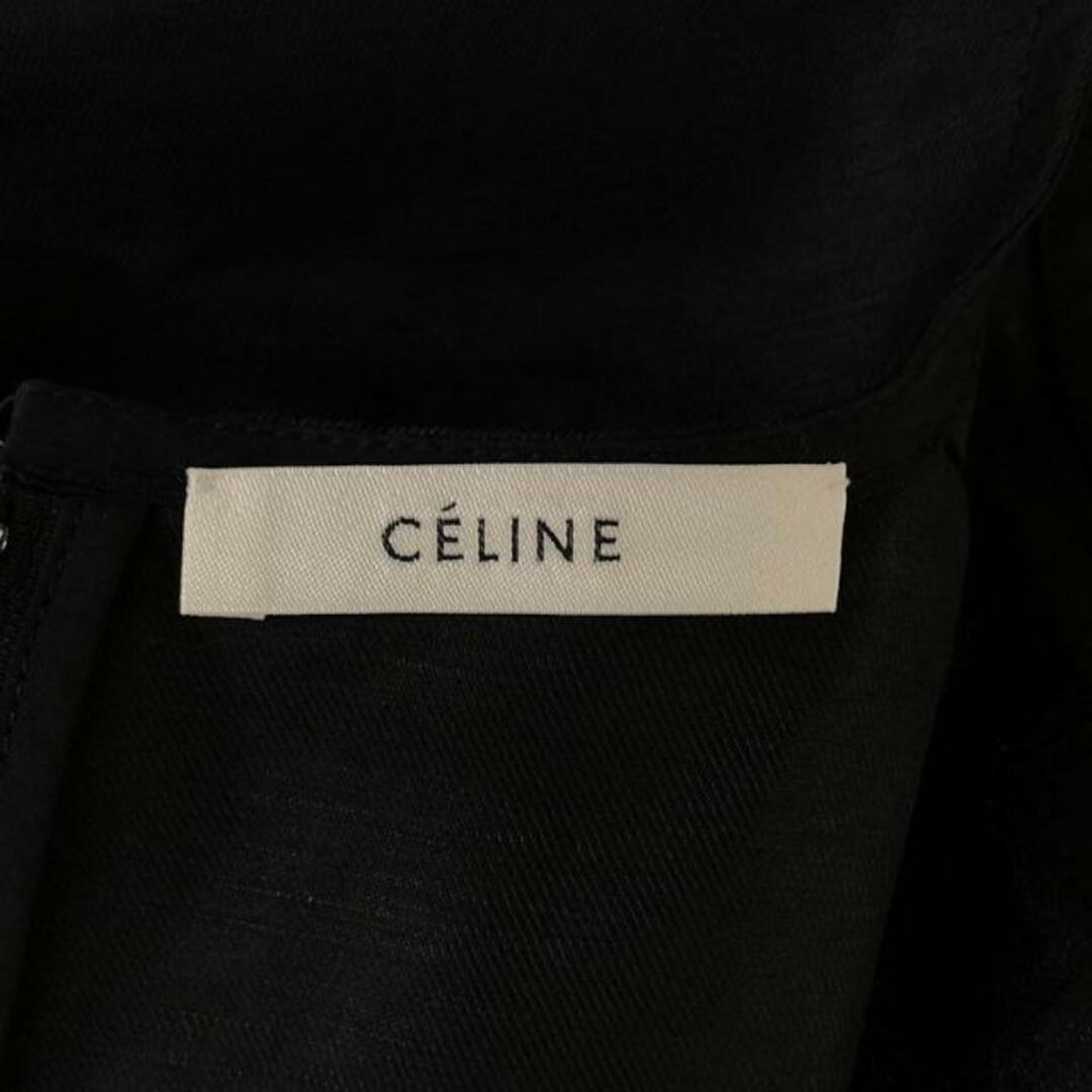 celine(セリーヌ)の【美品】  CELINE / セリーヌ | フィービー期 リネン混 ジッププルオーバーワンピース | 38 | ブラック | レディース レディースのワンピース(ロングワンピース/マキシワンピース)の商品写真