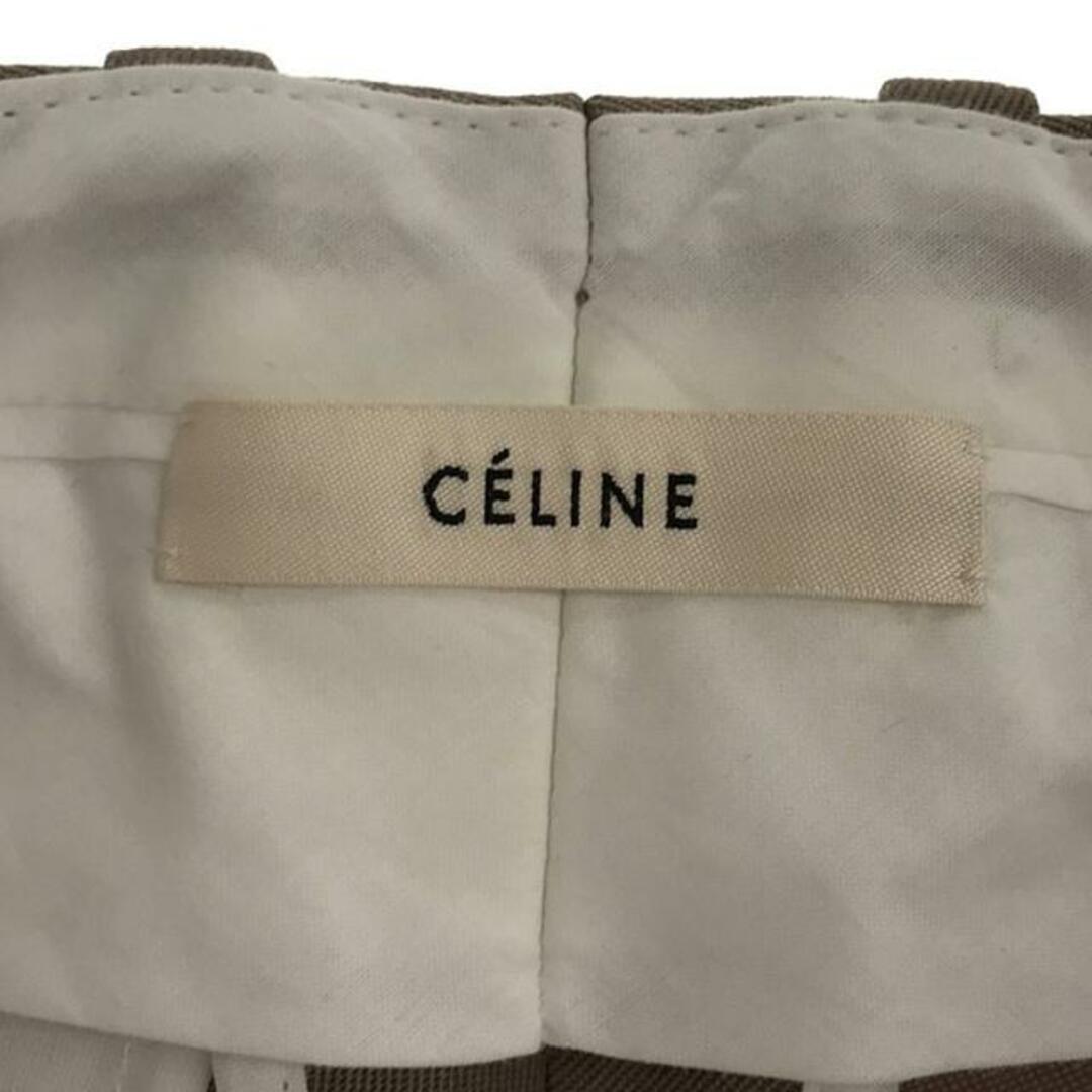 celine(セリーヌ)の【美品】  CELINE / セリーヌ | フィービー期 センタープレス ウール ストレートパンツ | 38 | グレージュ | レディース レディースのパンツ(その他)の商品写真