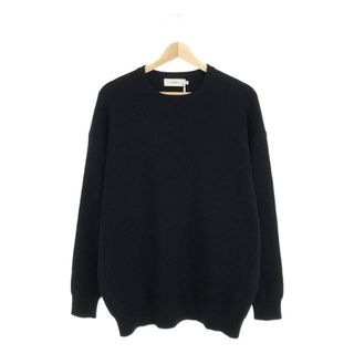 グラフペーパー(Graphpaper)の【美品】  Graphpaper / グラフペーパー | 2023AW | High Density Crew Neck Knit メリノウール ハイデンシティ クルーネックニット | F | ブラック | メンズ(ニット/セーター)