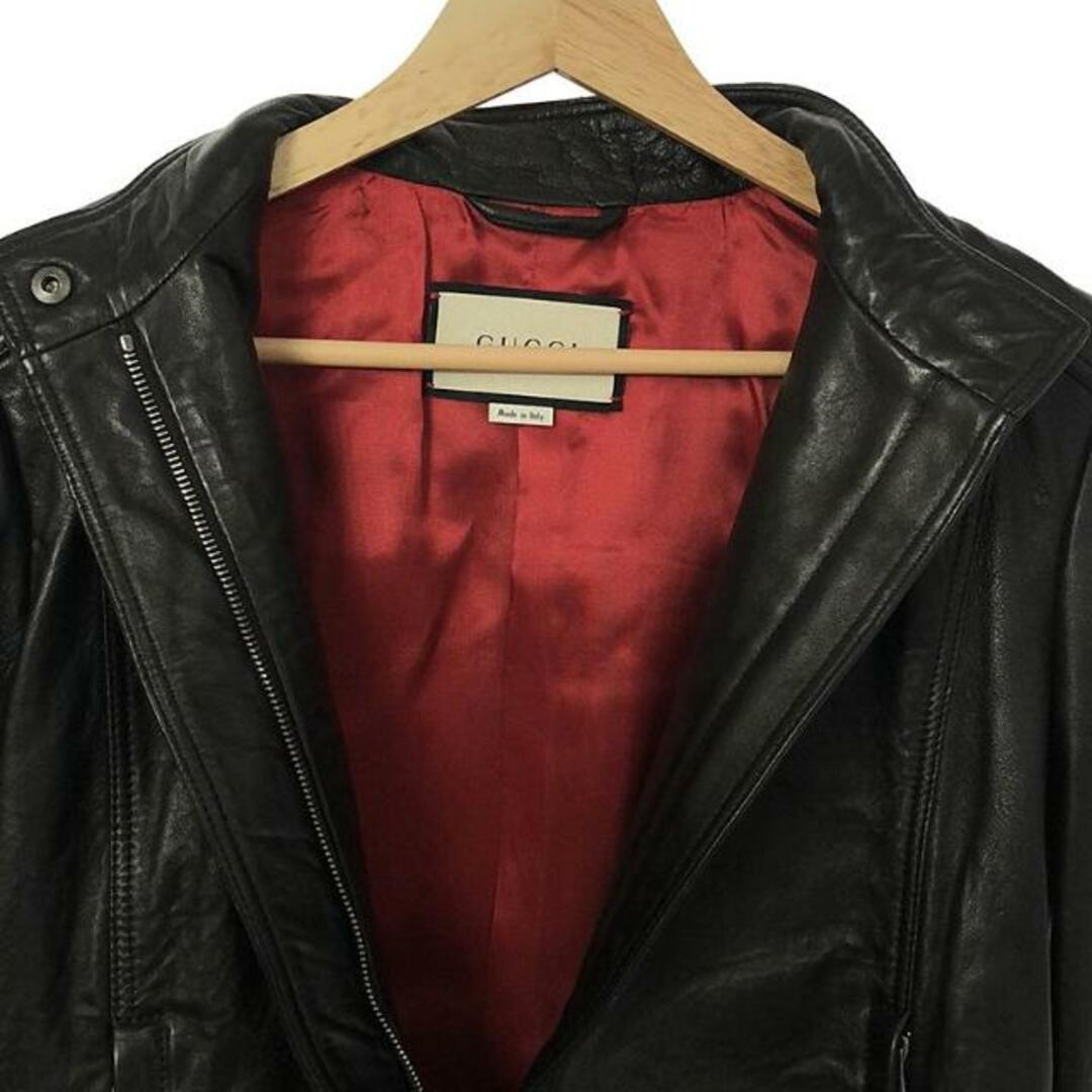 美品】 GUCCI / グッチ | ラムレザー シングルライダース 美品】 GUCCI / グッチ | ラムレザー シングルライダース