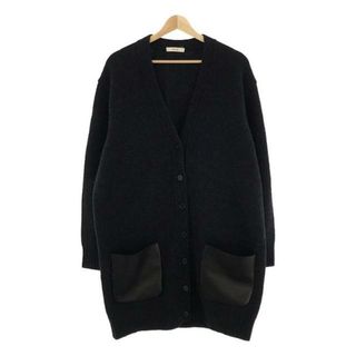 セリーヌ(celine)の【美品】  CELINE / セリーヌ | フィービー期 レザーポケット ロングカーディガン | M | ネイビー | レディース(カーディガン)