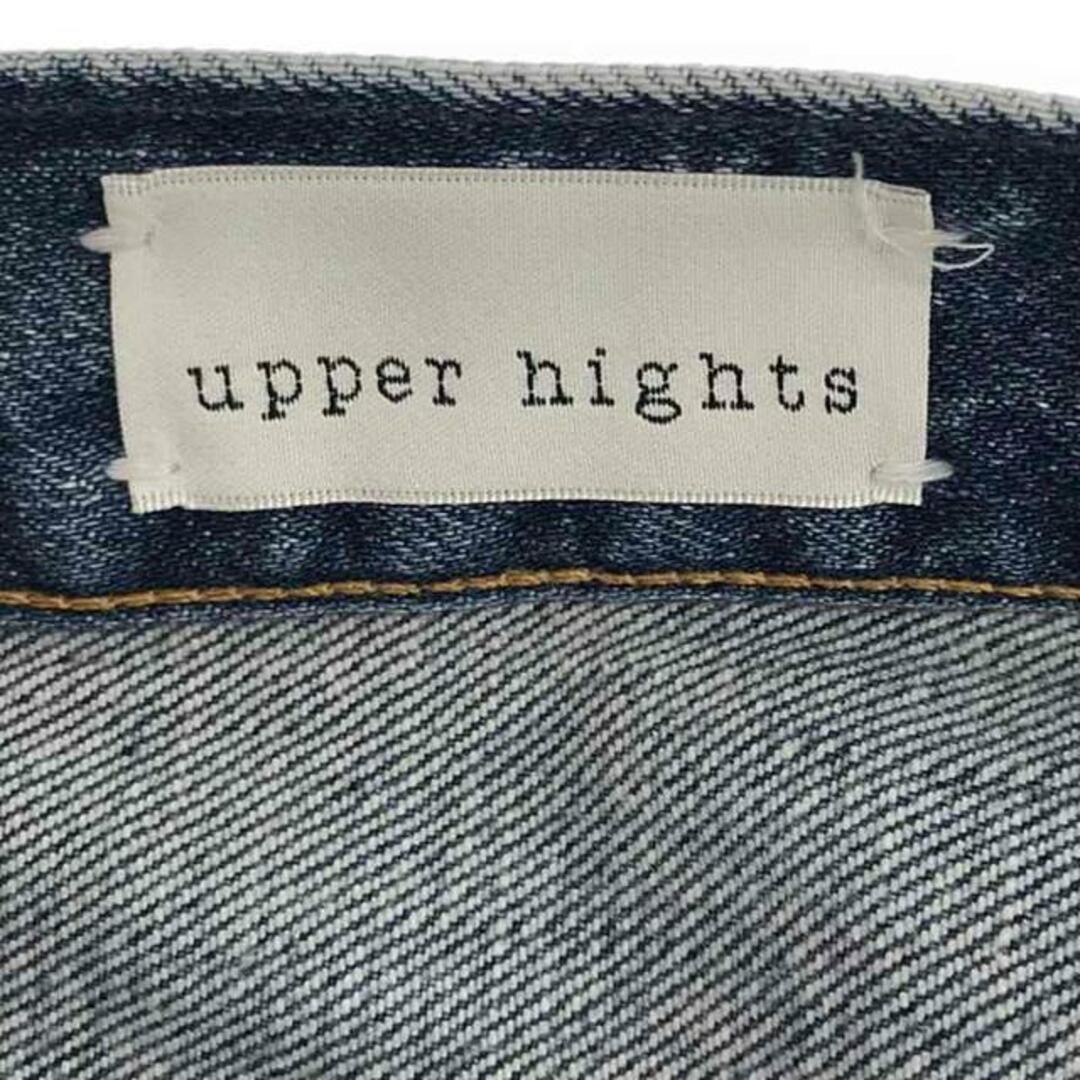 upper hights(アッパーハイツ)のupper hights / アッパーハイツ | ハイライズフレアカットオフデニムパンツ | 24 | ブルー | レディース レディースのパンツ(その他)の商品写真