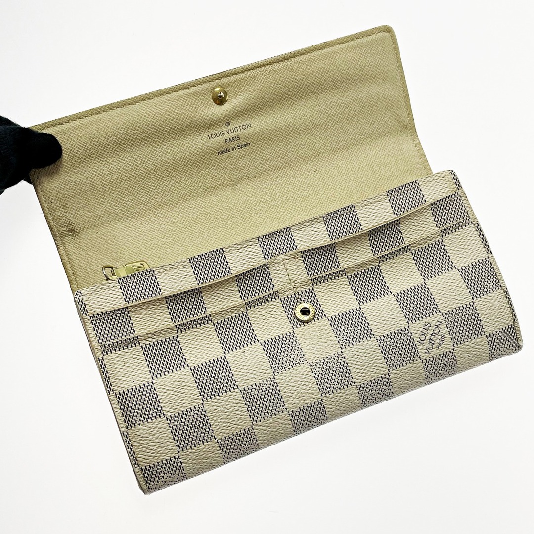 LOUIS VUITTON(ルイヴィトン)の☆☆LOUIS VUITTON ルイヴィトン ダミエ・アズール ポルトフォイユ・サラ N61735/CA3121 ホワイト 長財布 レディース レディースのファッション小物(財布)の商品写真