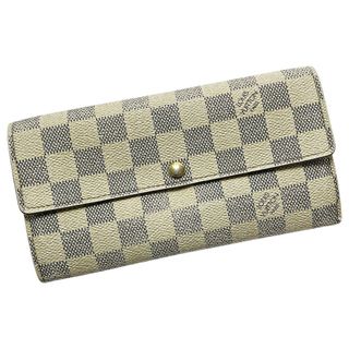 ルイヴィトン(LOUIS VUITTON)の☆☆LOUIS VUITTON ルイヴィトン ダミエ・アズール ポルトフォイユ・サラ N61735/CA3121 ホワイト 長財布 レディース(財布)