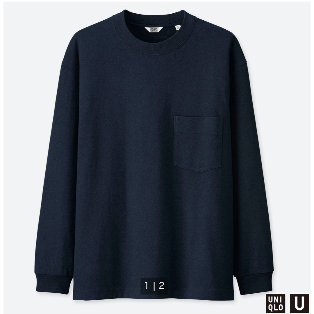 UNIQLO(ユニクロ)のUNIQLO ウォッシュコットンクルーネックTシャツ（長袖） メンズのトップス(Tシャツ/カットソー(七分/長袖))の商品写真