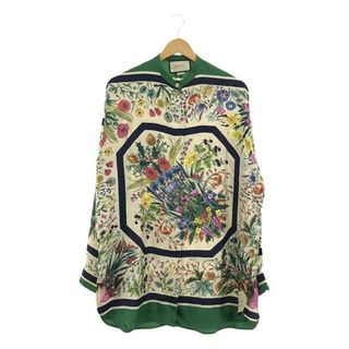 グッチ(Gucci)の【新品】  GUCCI / グッチ | 2018SS | シルク フローラルプリント ブラウス シャツ | 42 | マルチカラー | レディース(シャツ/ブラウス(長袖/七分))