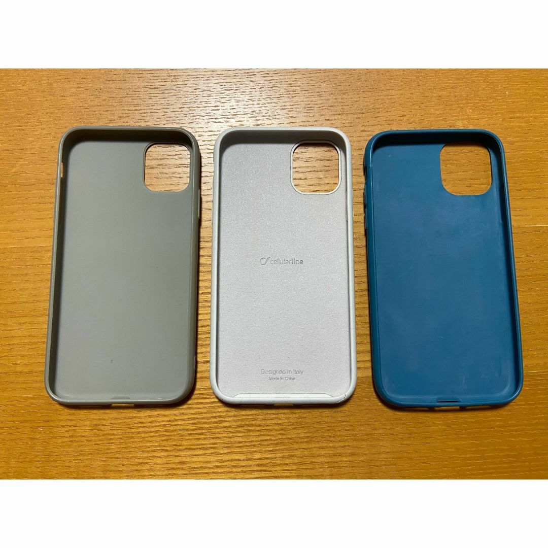 iphone 11 ケース　ソフト　　プラスチック　ブルー ホワイト　３個セット スマホ/家電/カメラのスマホアクセサリー(iPhoneケース)の商品写真