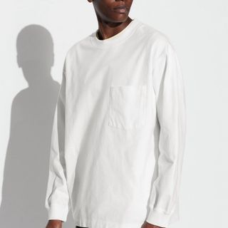 ユニクロ(UNIQLO)のUNIQLO ウォッシュコットンクルーネックTシャツ(Tシャツ/カットソー(七分/長袖))