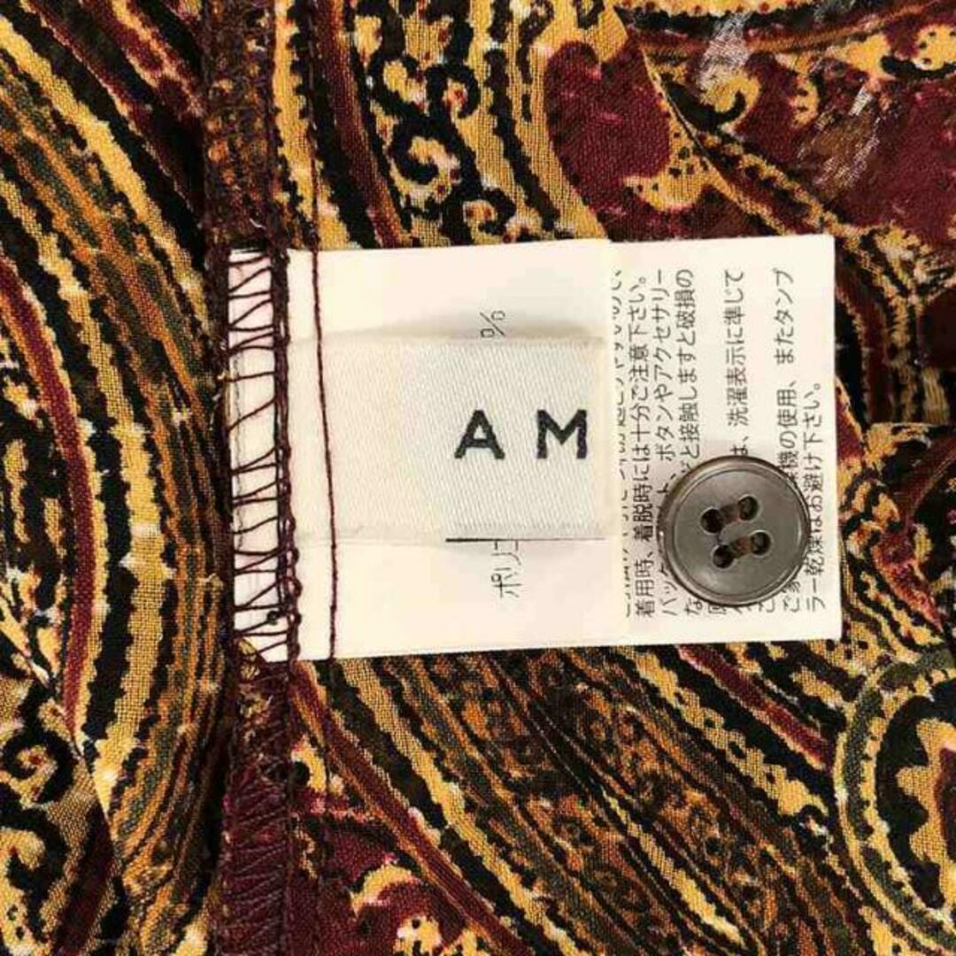 【美品】  AMERI / アメリ | ペイズリー柄 ロングワンピース | ボルドー/イエロー/ブラック | レディース レディースのワンピース(ロングワンピース/マキシワンピース)の商品写真