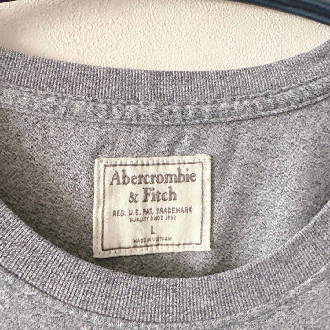 Abercrombie&Fitch(アバクロンビーアンドフィッチ)のアバクロンビー&フィッチ　半袖　ブルー　L 青　Tシャツ　アバクロ　送料無料 レディースのトップス(Tシャツ(半袖/袖なし))の商品写真