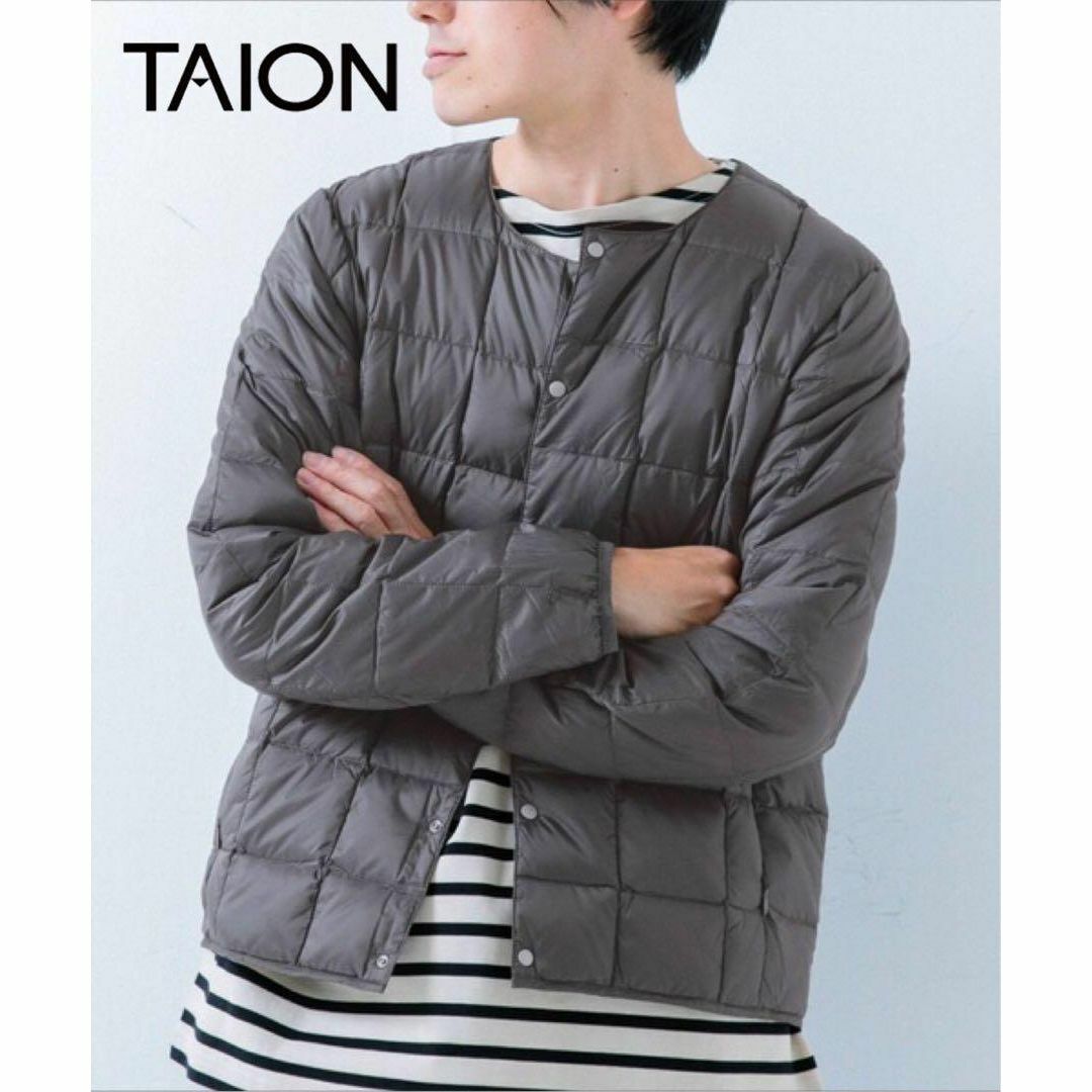 TAION(タイオン)の【送料無料】TAION=体温ベーシッククルーネックボタンインナーダウンジャケット メンズのジャケット/アウター(ダウンジャケット)の商品写真