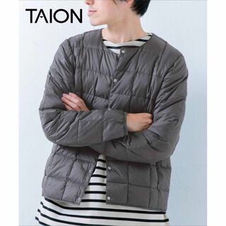 TAION - 【送料無料】TAION=体温ベーシッククルーネックボタンインナーダウンジャケット