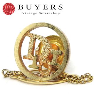 Christian Dior - 【中古】 クリスチャンディオール ブローチ メタル ゴールド ピンズ ロゴ アクセサリー レディース 女性 Christian Dior