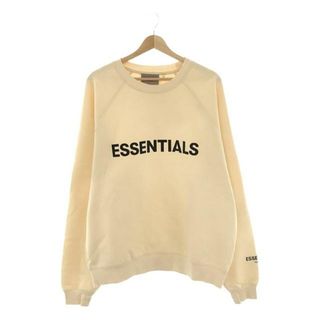 【美品】  FOG ESSENTIALS / エフオージーエッセンシャルズ | フロントロゴ ラバープリント クルーネック スウェット | M | クリーム | メンズ