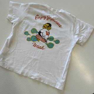 ワスク　Tシャツ　95cm ホワイト　バックプリント