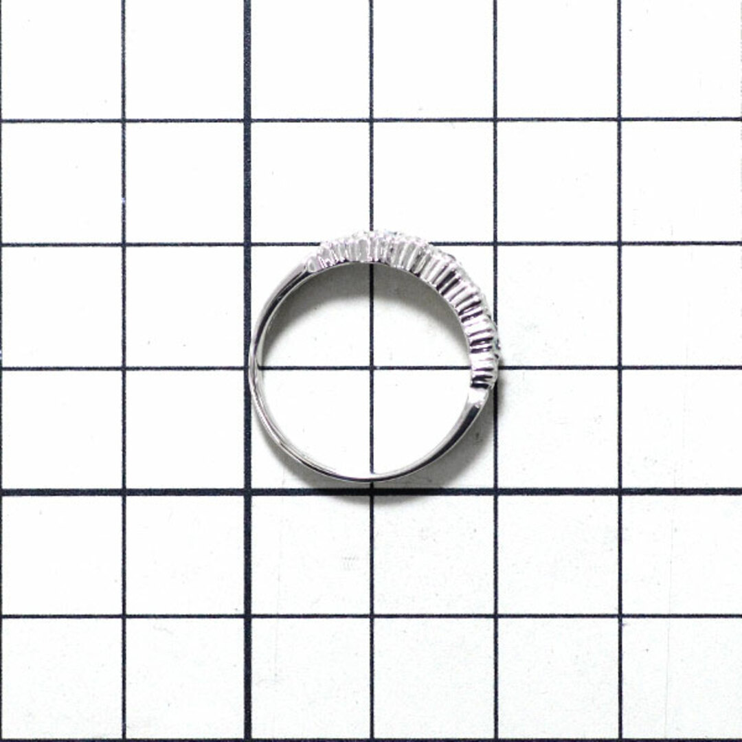 希少 Pt900 アレキサンドライト ダイヤモンド リング 0.40ct D0.36ct ハーフエタニティ レディースのアクセサリー(リング(指輪))の商品写真