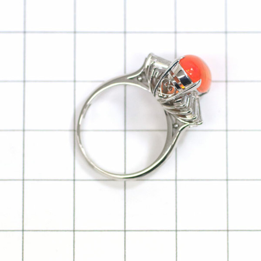 Pt900 ファイアー オパール ダイヤモンド リング 2.76ct D0.80ct レディースのアクセサリー(リング(指輪))の商品写真