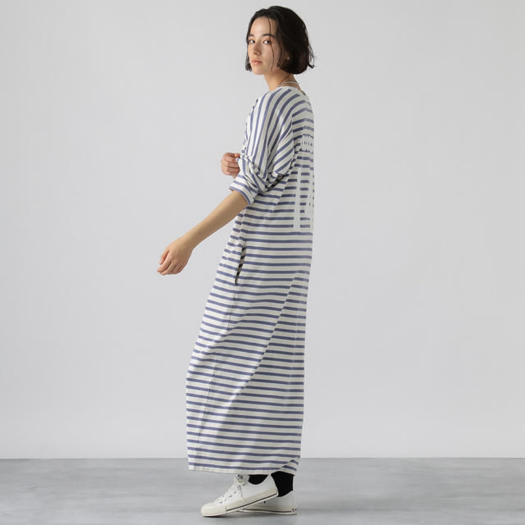 MADISONBLUE - MADISONBLUE FOOTBALL OP BORDER ワンピースの MADISONBLUE - MADISONBLUE FOOTBALL OP BORDER ワンピースの