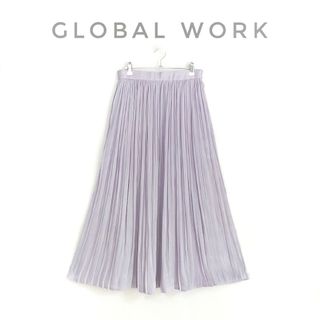 グローバルワーク(GLOBAL WORK)の【GLOBAL WORK】プリーツマキシ丈スカート ＊ラベンダー 春スカート(ロングスカート)