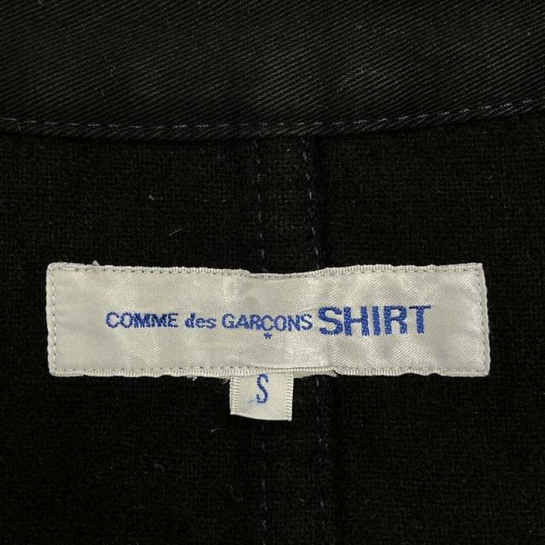 COMME des GARCONS SHIRT(コムデギャルソンシャツ)のCOMME des GARCONS SHIRT / コムデギャルソンシャツ | 製品加工 ステッチワーク シングル ステンカラーコート | S | ブラック | メンズ メンズのジャケット/アウター(その他)の商品写真