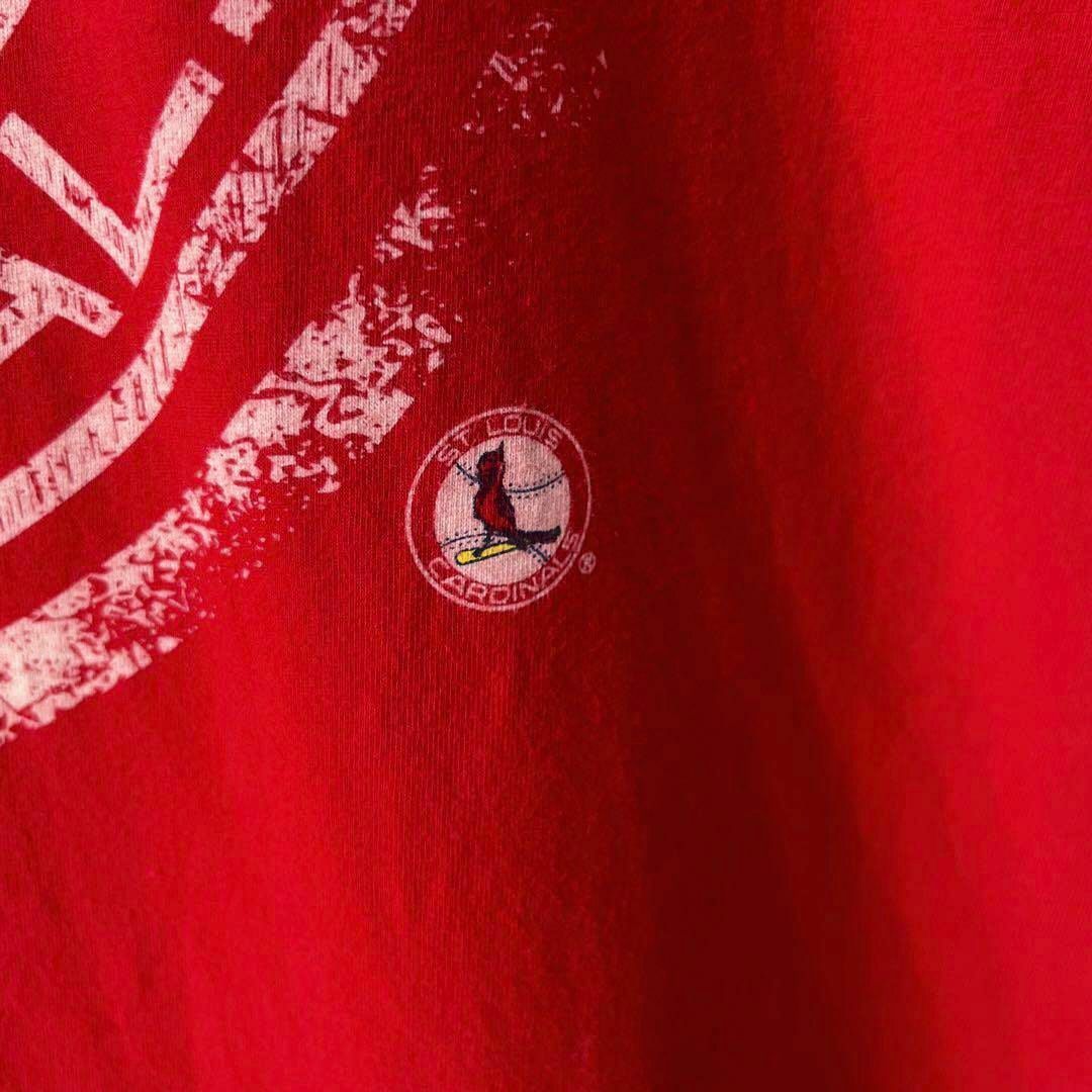MLB(メジャーリーグベースボール)のアメリカ古着MLB カージナルス　ゆるだぼオーバーサイズプリントTシャツ　XL赤 メンズのトップス(Tシャツ/カットソー(半袖/袖なし))の商品写真