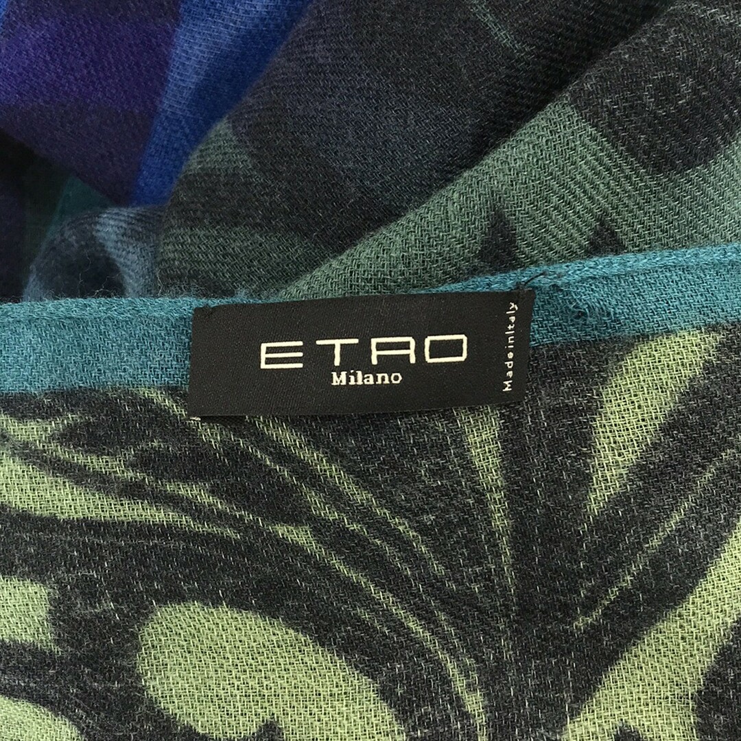 ETRO(エトロ)のETRO エトロ グラデーションペイズリーストール ブルー×グリーン メンズのファッション小物(ストール)の商品写真