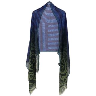 エトロ(ETRO)のETRO エトロ グラデーションペイズリーストール ブルー×グリーン(ストール)