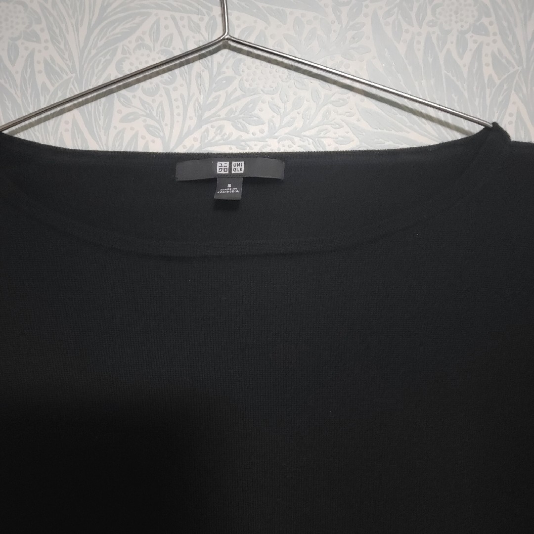 UNIQLO(ユニクロ)の【B58】ユニクロ　ニットTシャツ レディースのトップス(Tシャツ(長袖/七分))の商品写真