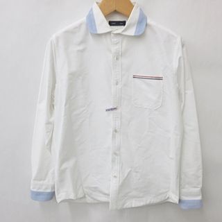 シップス(SHIPS)のシップス SHIPS シャツ カジュアルシャツ 長袖 別布 切替 白 青 L(シャツ)