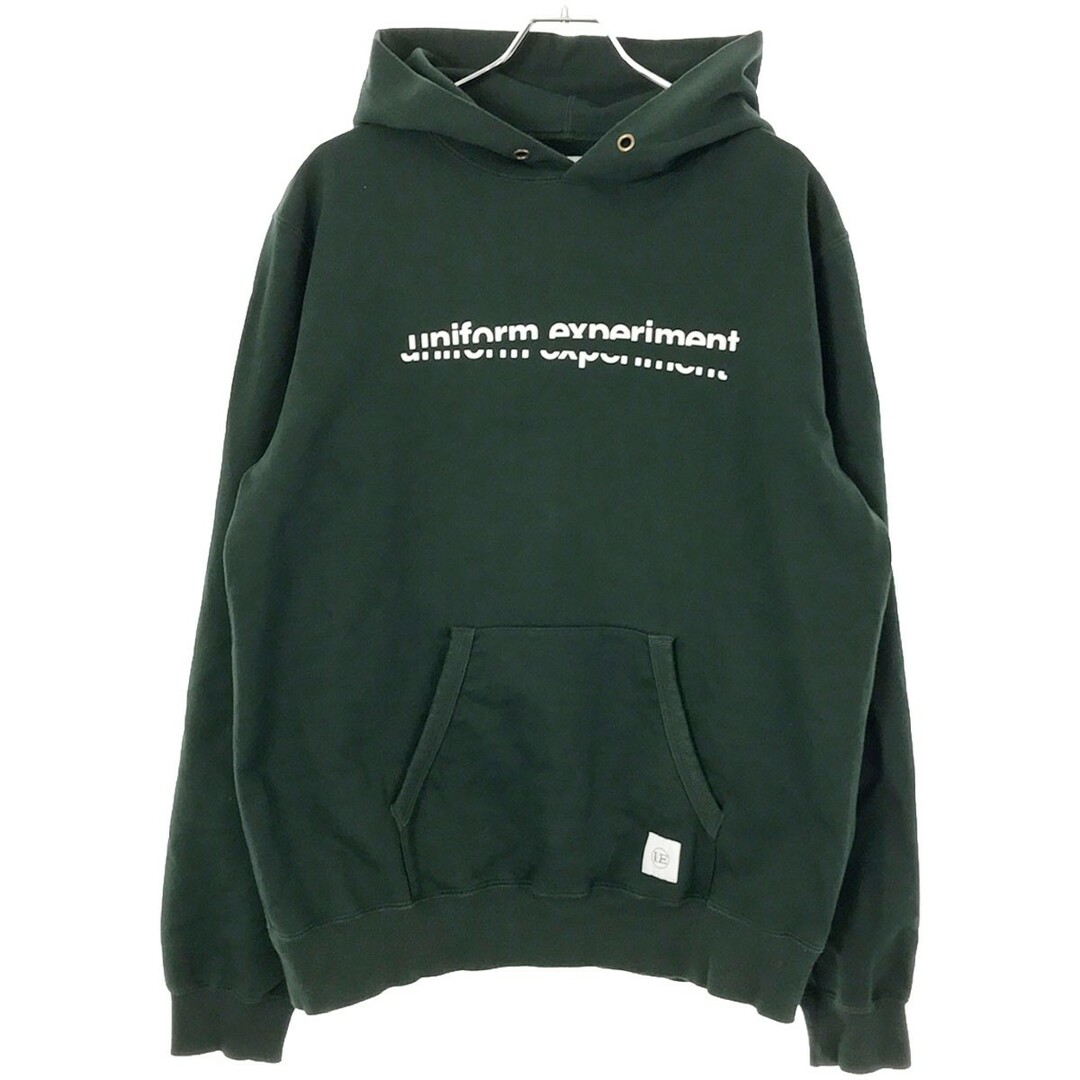 uniform experiment(ユニフォームエクスペリメント)のuniform experiment ユニフォームエクスペリメント 21AW SLASH GRAPHIC SWEAT HOODIE パーカー グリーン 3 UE-212016 メンズのトップス(パーカー)の商品写真