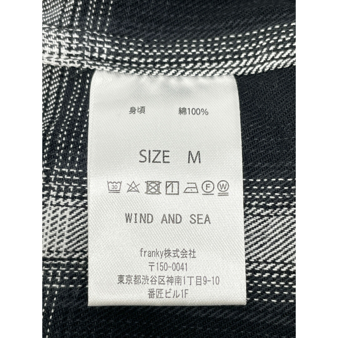 WIND AND SEA(ウィンダンシー)のウィンダンシー ﾌﾞﾗｯｸ ﾊﾞｯｸ刺繍 ﾁｪｯｸｼｬﾂ M メンズのトップス(その他)の商品写真