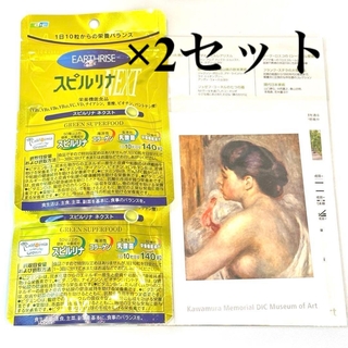 DIC - スピルリナ140粒×4袋+DIC川村美術館入館券付絵葉書×4枚