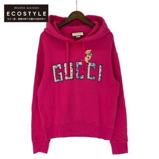 Gucci - グッチ ﾋﾟﾝｸ 18AW 475374 ﾋﾟｸﾞﾚｯﾄ ﾌｰﾃﾞｨｰ 子豚刺繍 ﾌﾟﾙｵｰﾊﾞｰ XS