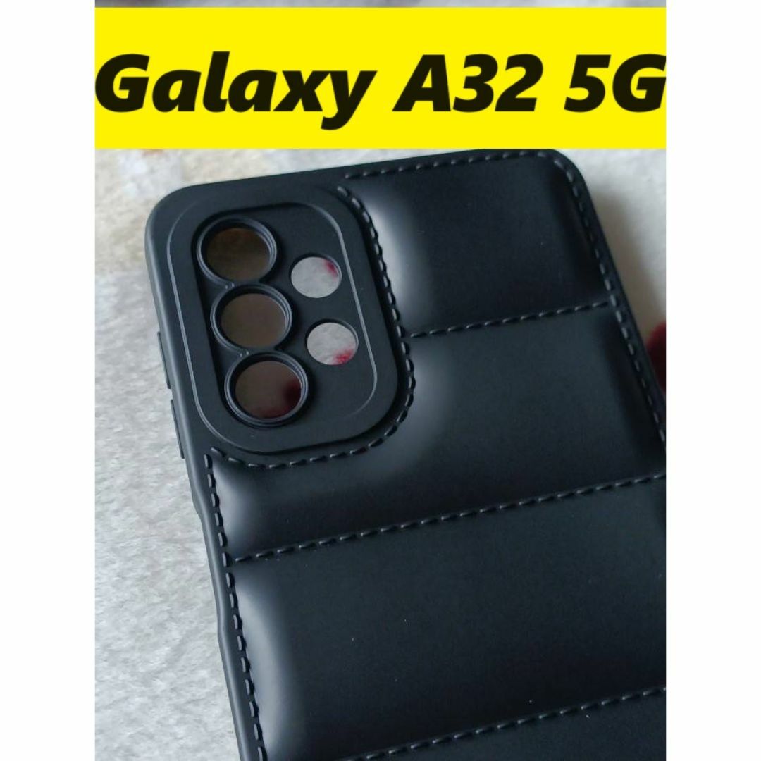 Galaxy(ギャラクシー)のGalaxy A32 5G ぷっくり　オシャレ　 黒色　Galaxyケース スマホ/家電/カメラのスマホアクセサリー(Androidケース)の商品写真