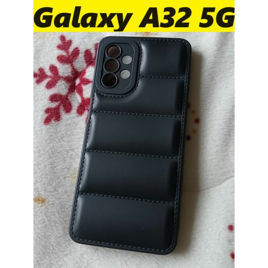 Galaxy(ギャラクシー)のGalaxy A32 5G ぷっくり　オシャレ　 黒色　Galaxyケース スマホ/家電/カメラのスマホアクセサリー(Androidケース)の商品写真