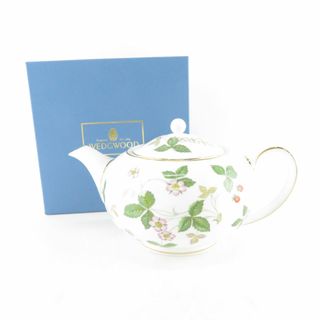 WEDGWOOD - 美品 WEDGWOOD ウェッジウッド ワイルドストロベリー ティーポット 1点 Sサイズ 黒壺 ST25X 