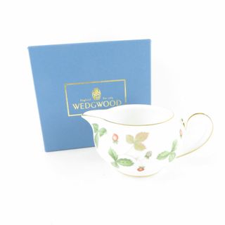 ウェッジウッド(WEDGWOOD)の美品 WEDGWOOD ウェッジウッド ワイルドストロベリー クリーマー 1点 ミルク ピッチャー 黒壺 ST26X (その他)