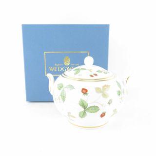 WEDGWOOD - 美品 WEDGWOOD ウェッジウッド ワイルドストロベリー シュガーポット 1点 黒壺 ST27X 