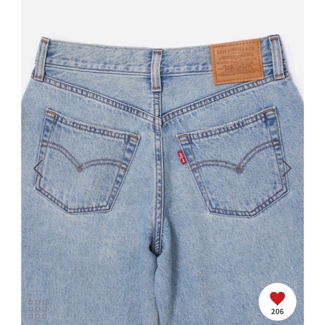 Adam et Rope'(アダムエロぺ)のLevi's for BIOTOPL28 BAGGY DAD WIDE LEG レディースのパンツ(デニム/ジーンズ)の商品写真