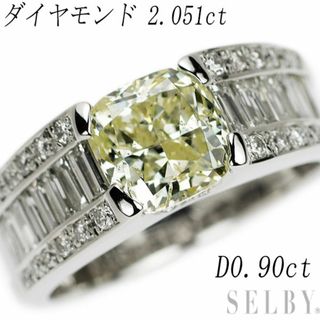 Pt950 ダイヤモンド リング 2.051ct D0.90ct(リング(指輪))